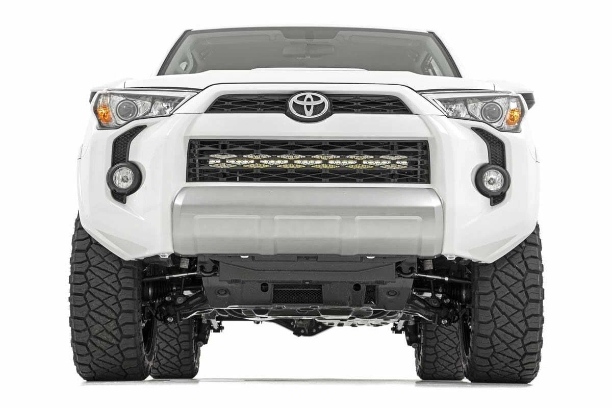 Fits 4Runner(14-20) LED Light Bumper Mount 30_ Black Dual Row White DRL 70787